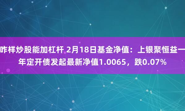 咋样炒股能加杠杆 2月18日基金净值：上银聚恒益一年定开债发起最新净值1.0065，跌0.07%