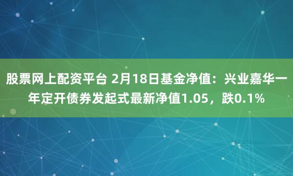 股票网上配资平台 2月18日基金净值：兴业嘉华一年定开债券发起式最新净值1.05，跌0.1%